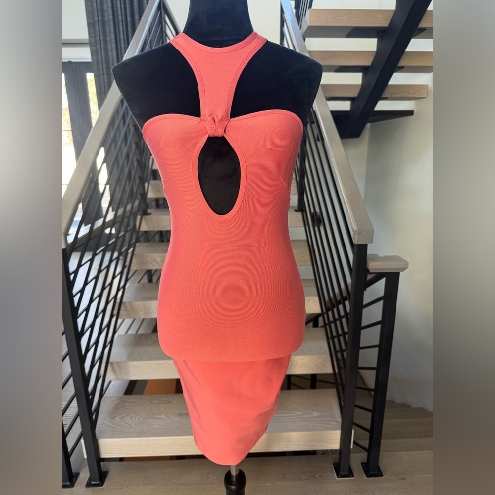 New Elegant Coral Bandage Dress size S